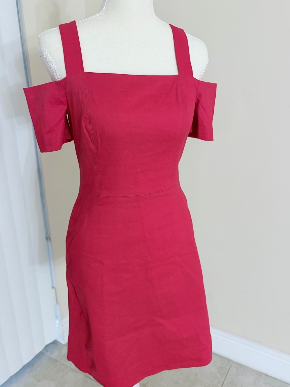 NWT A.L.C. Bright Red Cold Shoulder Mini Dress - Size 4